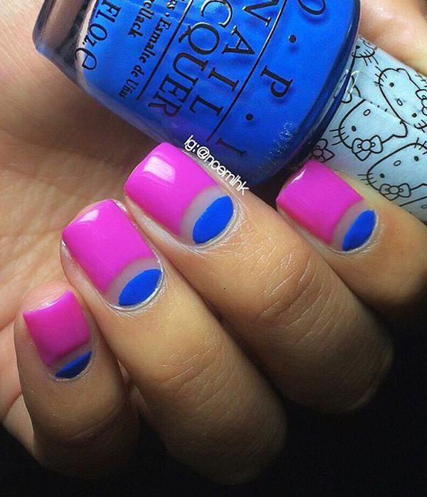 50 Half Moon Nail Art Ideas