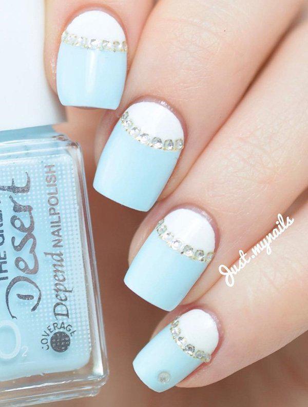 50 Half Moon Nail Art Ideas
