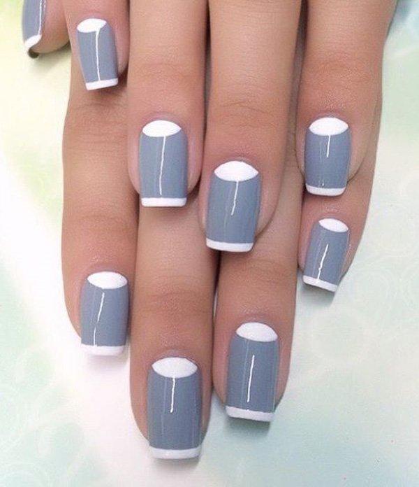 50 Half Moon Nail Art Ideas