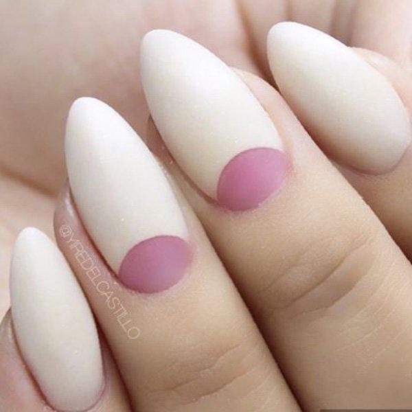 50 Half Moon Nail Art Ideas