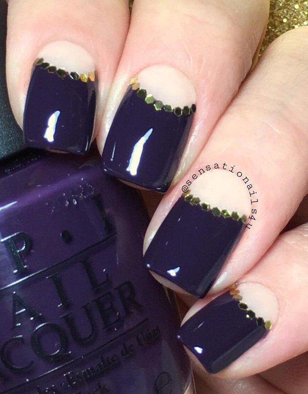 50 Half Moon Nail Art Ideas