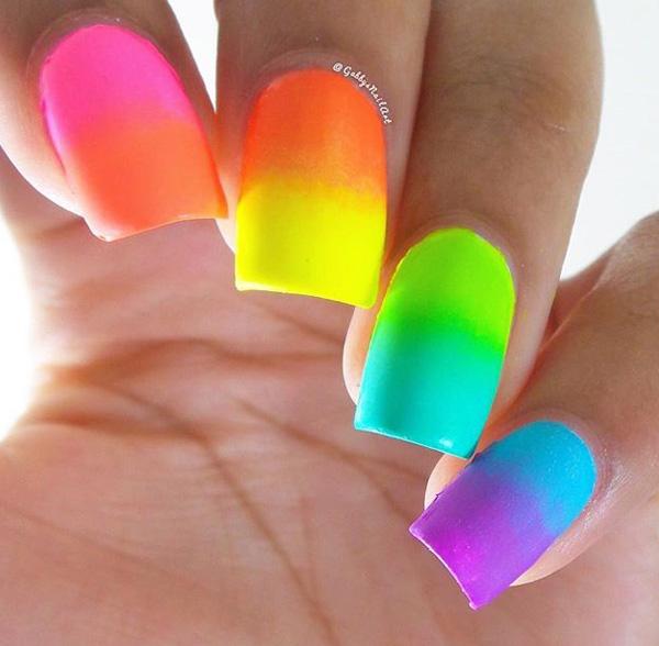 30+ Rainbow Nail Art Ideas