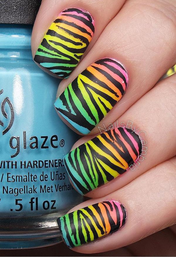 30+ Rainbow Nail Art Ideas