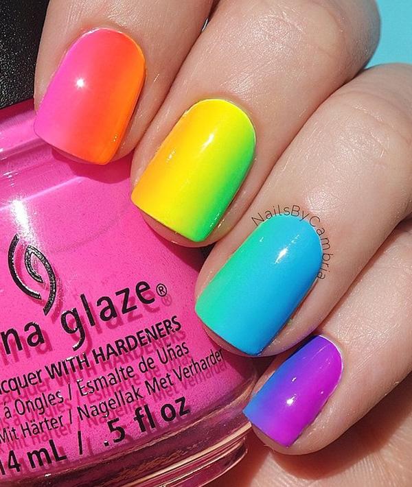 30+ Rainbow Nail Art Ideas