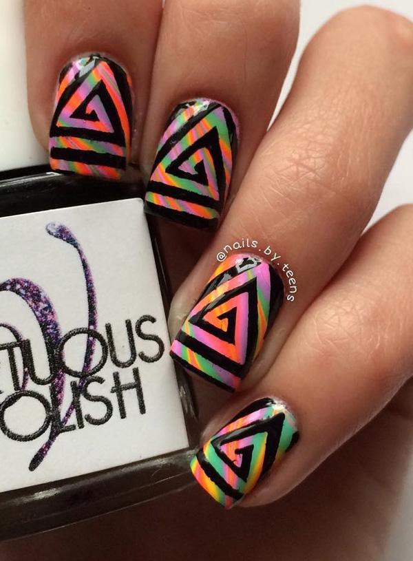 30+ Rainbow Nail Art Ideas