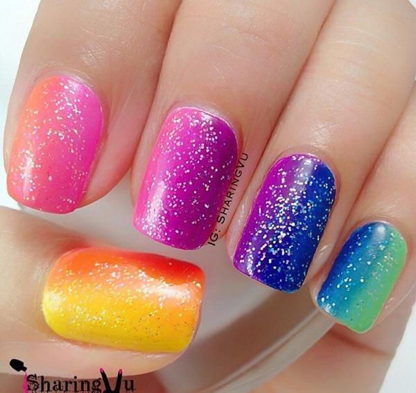 30+ Rainbow Nail Art Ideas