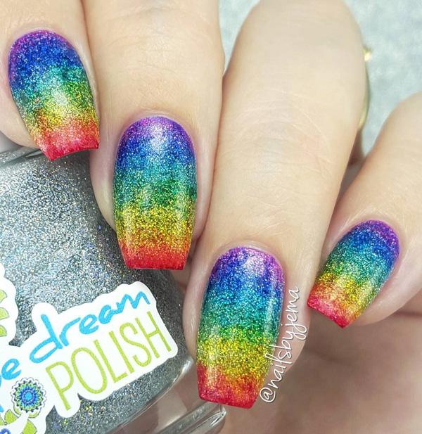 30+ Rainbow Nail Art Ideas