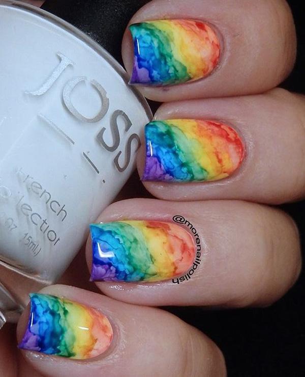 30+ Rainbow Nail Art Ideas