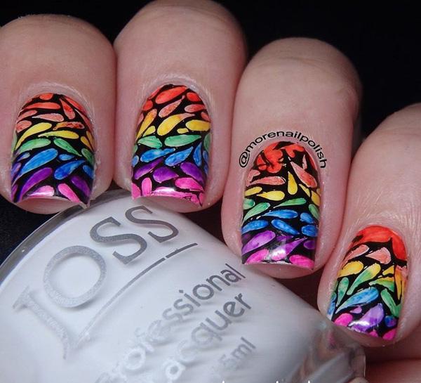 30+ Rainbow Nail Art Ideas