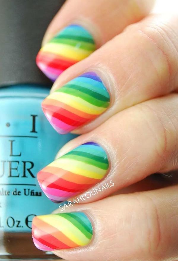 30+ Rainbow Nail Art Ideas