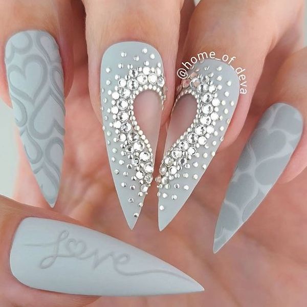 50 Rhinestone Nail Art Ideas