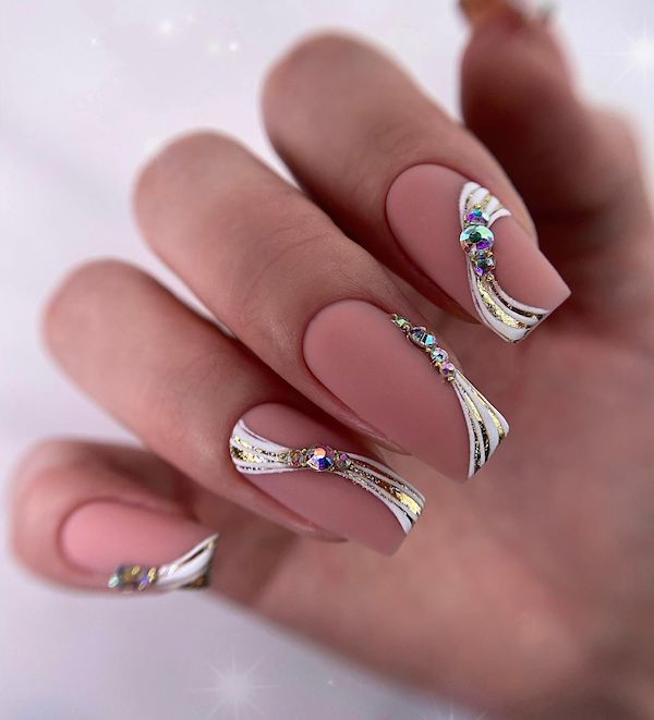 50 Rhinestone Nail Art Ideas