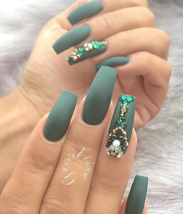 50 Rhinestone Nail Art Ideas