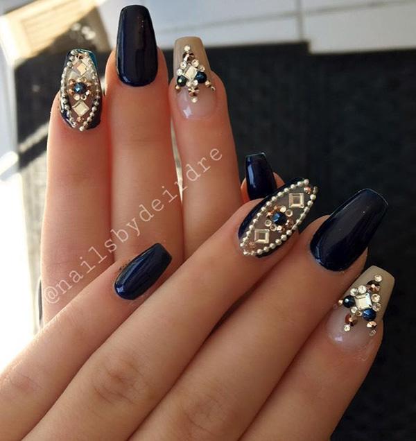 50 Rhinestone Nail Art Ideas