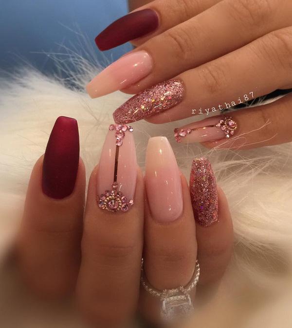 50 Rhinestone Nail Art Ideas