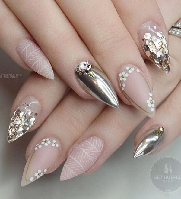 50 Rhinestone Nail Art Ideas