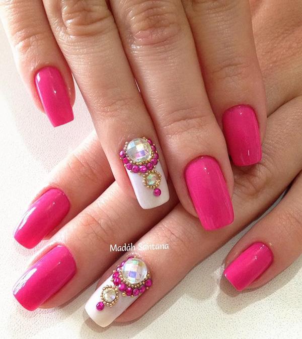 50 Rhinestone Nail Art Ideas