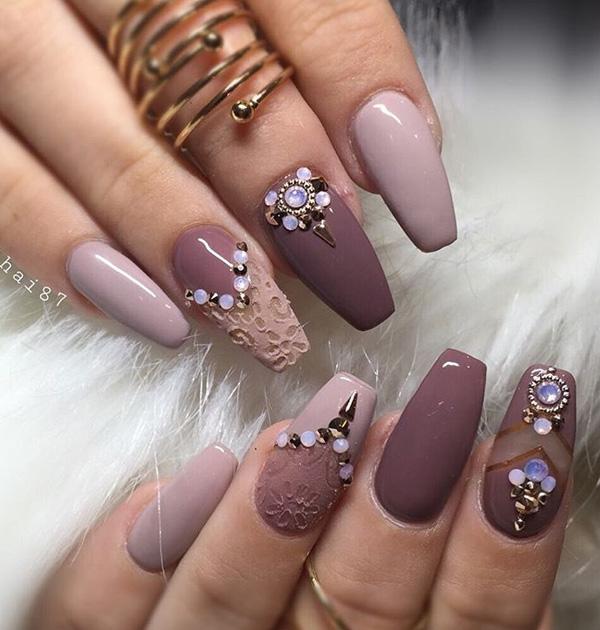 50 Rhinestone Nail Art Ideas