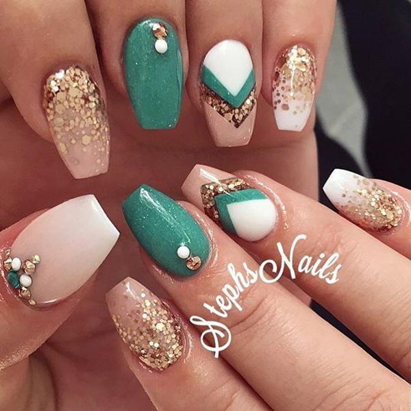 50 Rhinestone Nail Art Ideas