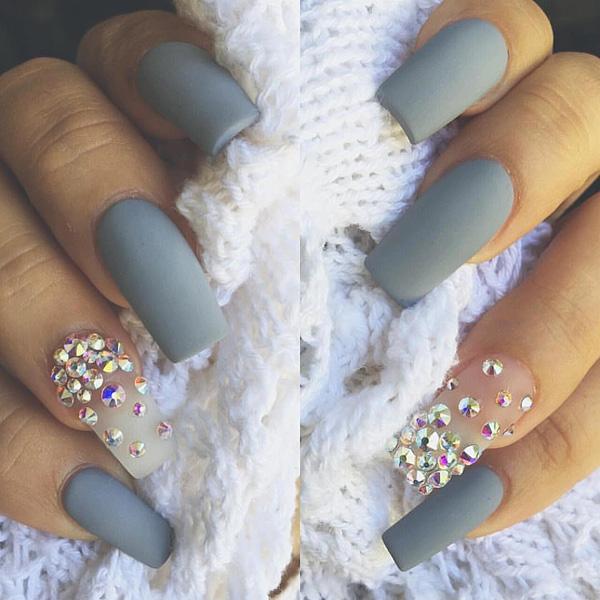 50 Rhinestone Nail Art Ideas