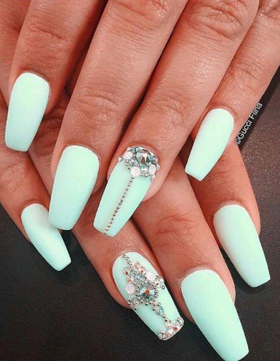 50 Rhinestone Nail Art Ideas