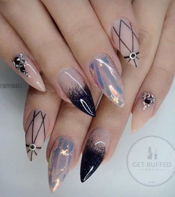 50 Rhinestone Nail Art Ideas