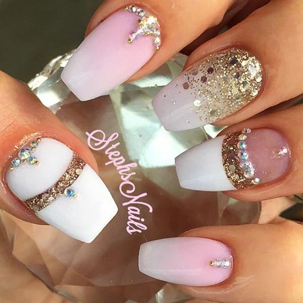 50 Rhinestone Nail Art Ideas