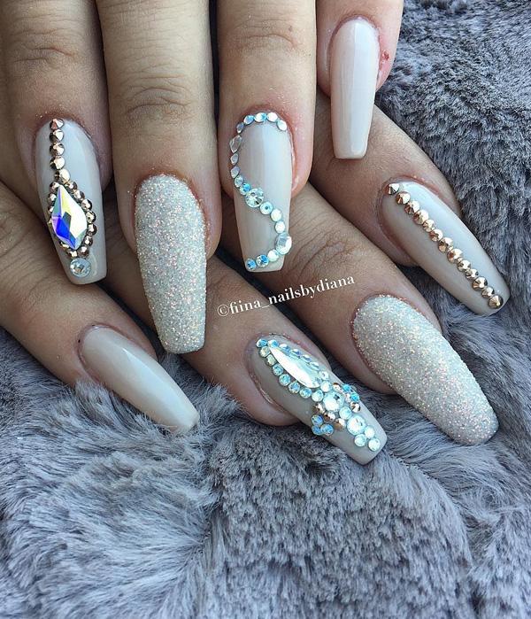 50 Rhinestone Nail Art Ideas