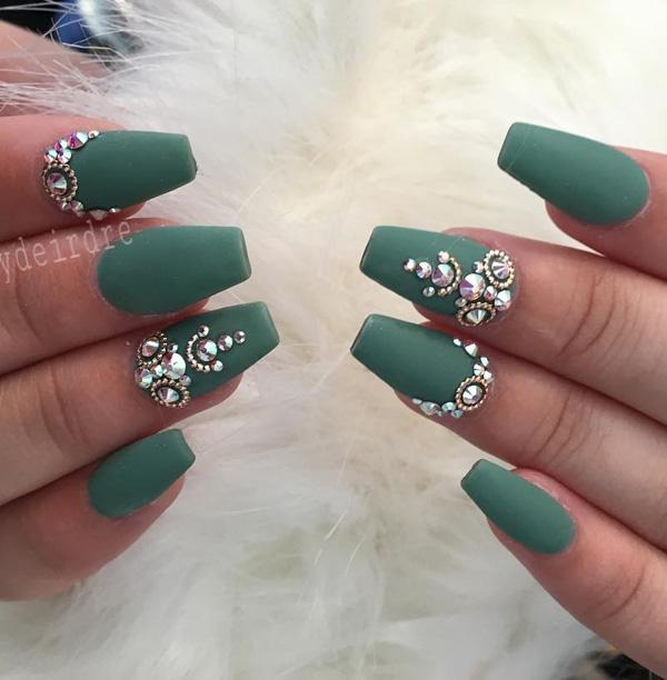 50 Rhinestone Nail Art Ideas