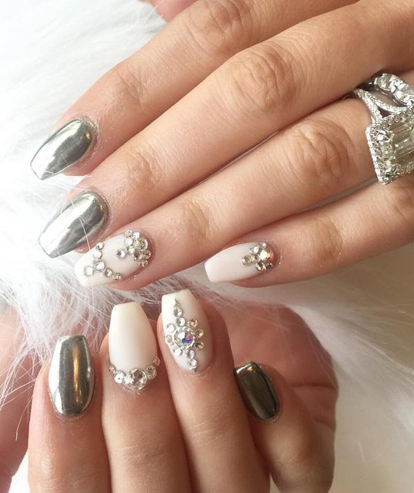 50 Rhinestone Nail Art Ideas