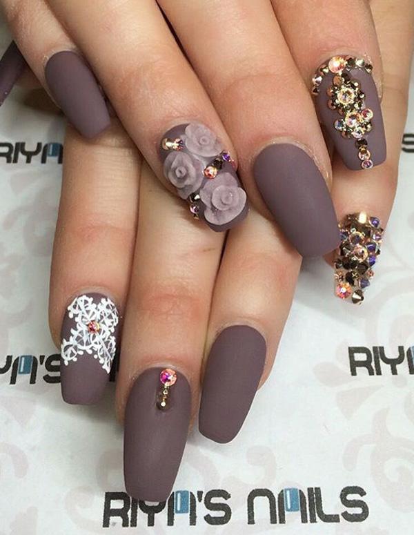 50 Rhinestone Nail Art Ideas