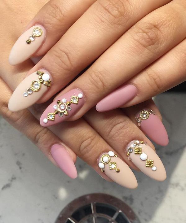50 Rhinestone Nail Art Ideas