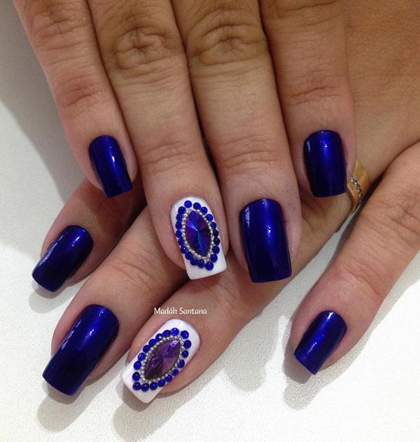50 Rhinestone Nail Art Ideas