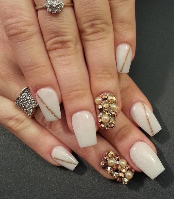 50 Rhinestone Nail Art Ideas