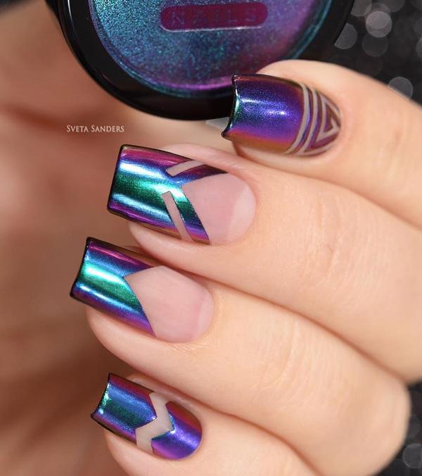 55+ Creative and Chic Chrome Nail Art Ideas