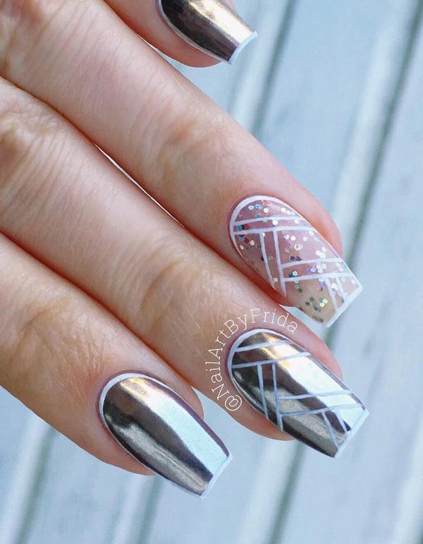 55+ Creative and Chic Chrome Nail Art Ideas