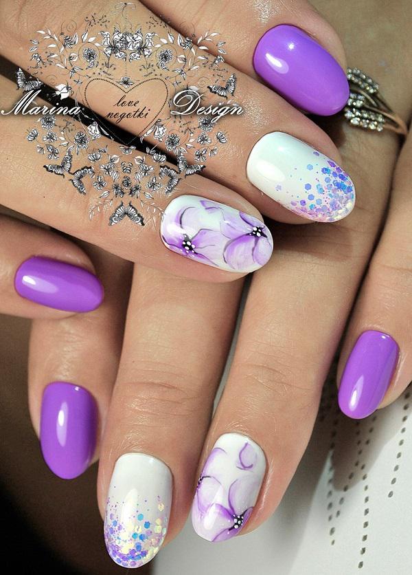 45 Purple Nail Art Designs