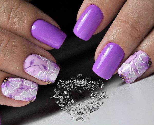 45 Purple Nail Art Designs