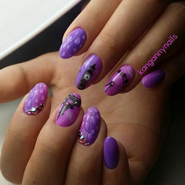 45 Purple Nail Art Designs