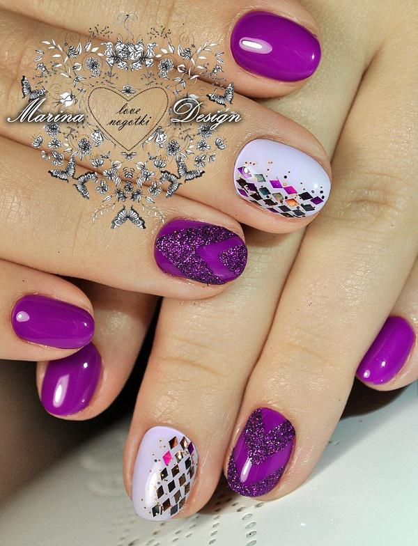 45 Purple Nail Art Designs