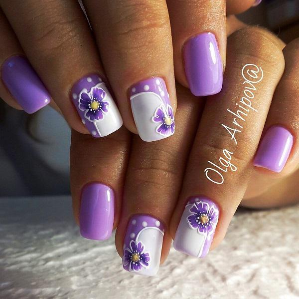 45 Purple Nail Art Designs