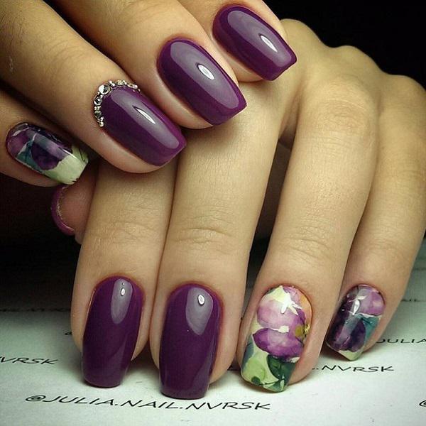 45 Purple Nail Art Designs