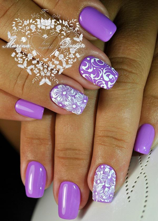 45 Purple Nail Art Designs