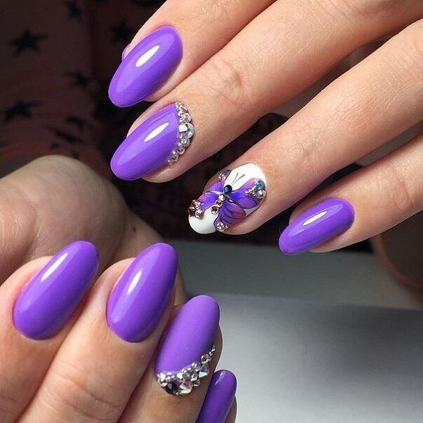 45 Purple Nail Art Designs