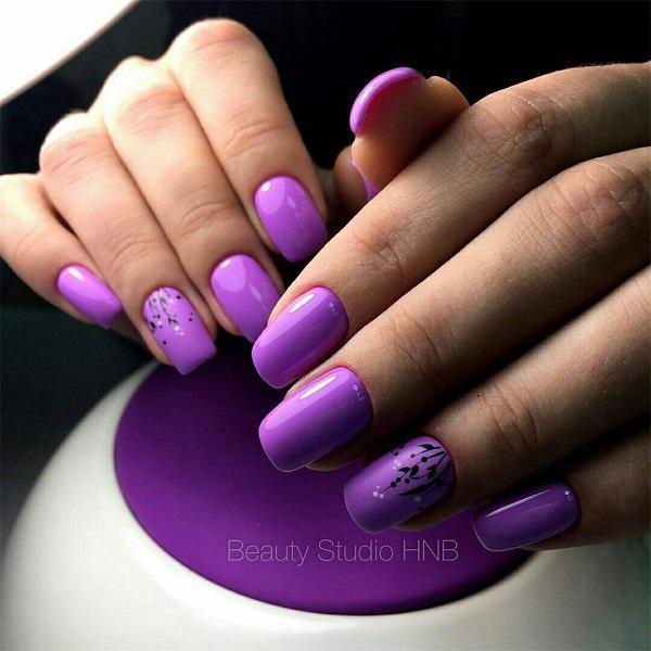 45 Purple Nail Art Designs