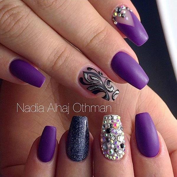 45 Purple Nail Art Designs