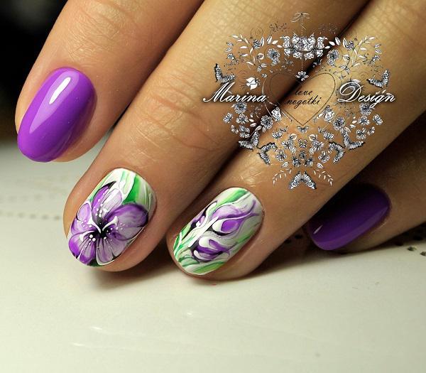 45 Purple Nail Art Designs