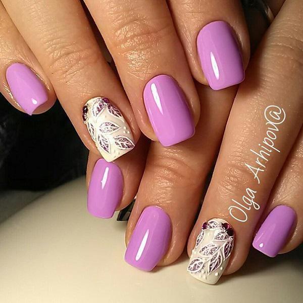 45 Purple Nail Art Designs