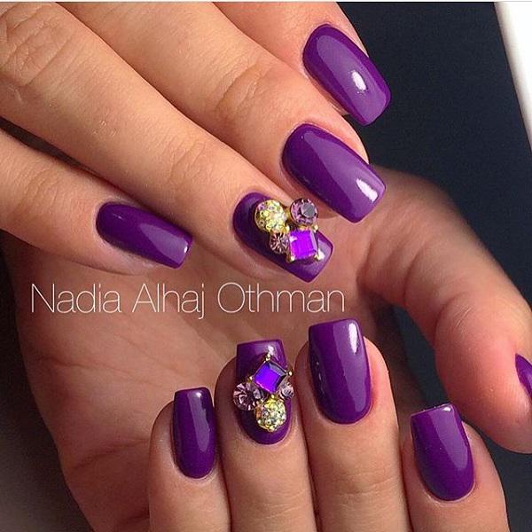 45 Purple Nail Art Designs