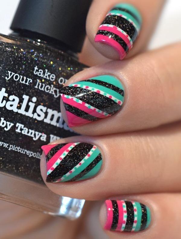 45 Multicolored Nail Art Ideas